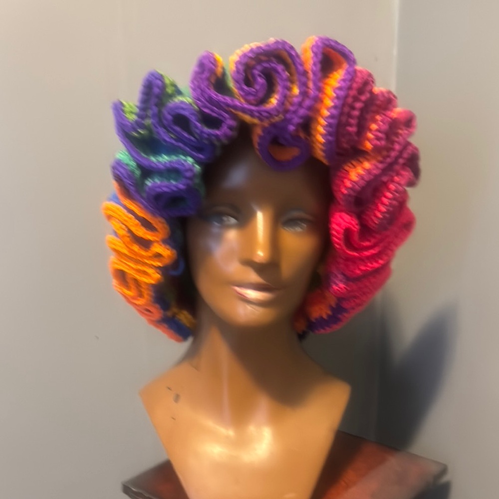Vibrant Multicolor Crochet Hair Accessory
